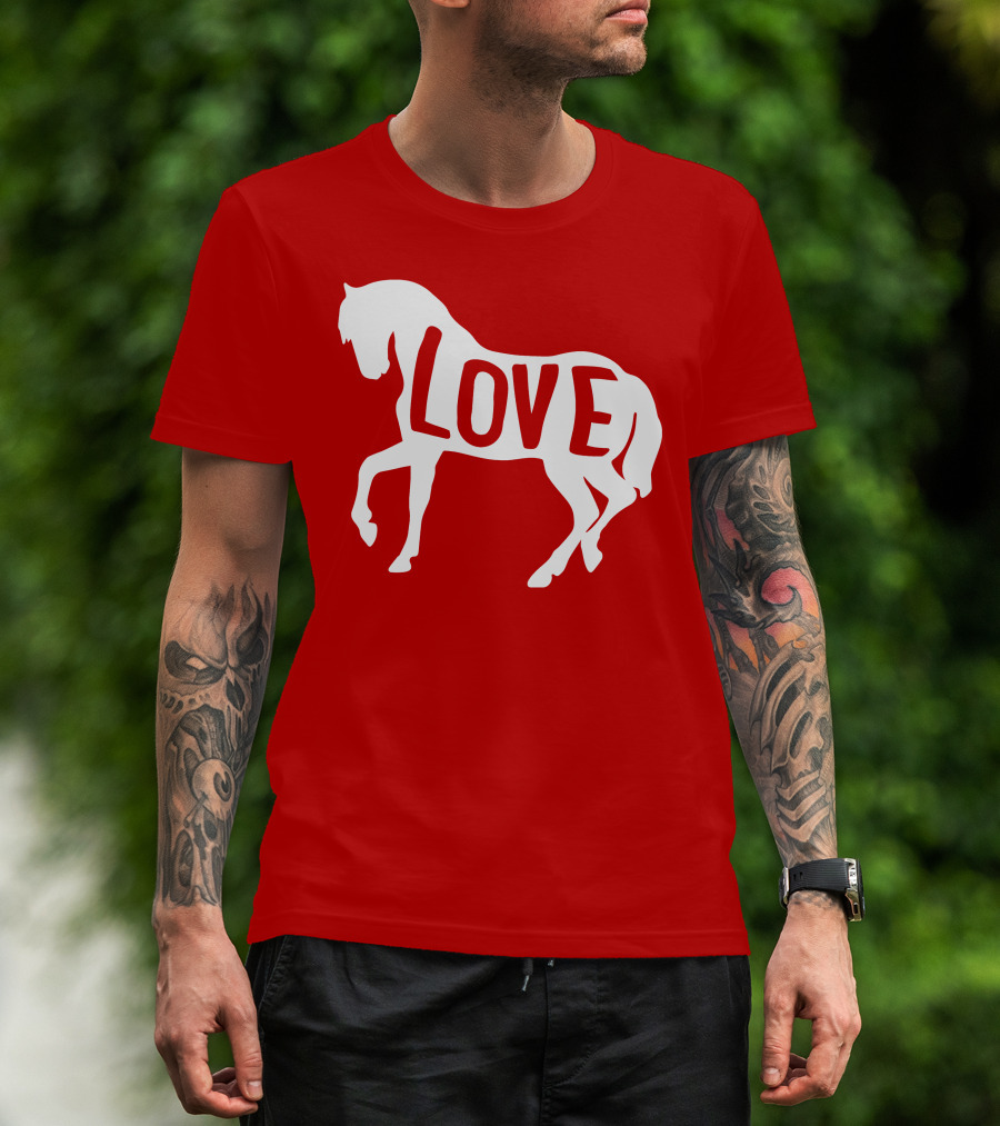 Love Horse White Silhouette T-Shirt