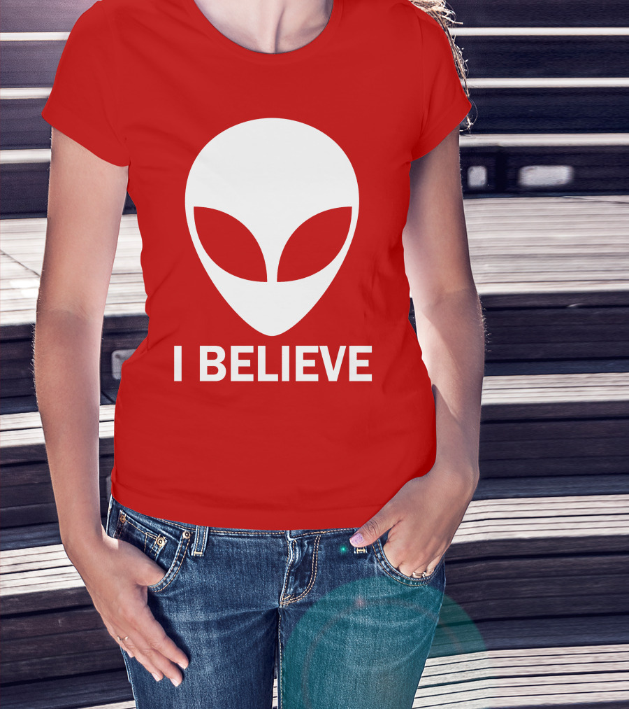 I Believe Alien Face T-Shirt