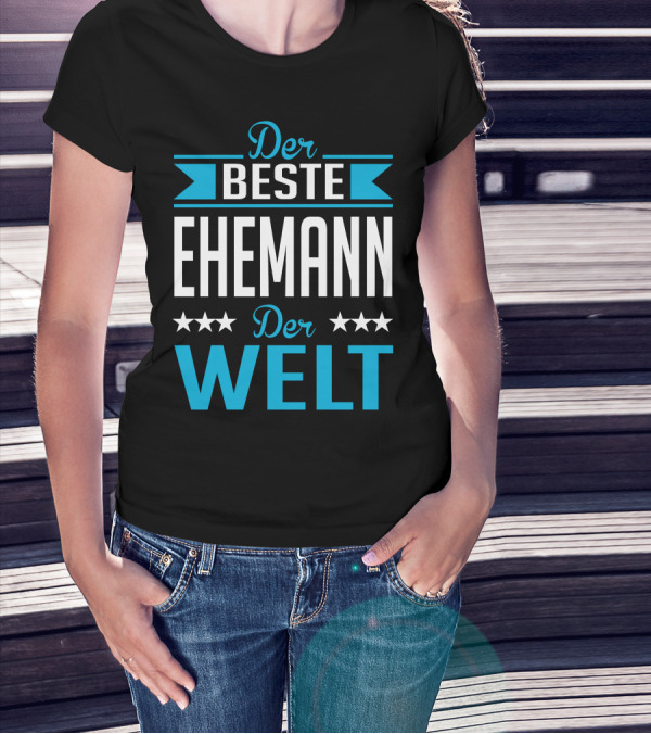 Der Beste Ehemann Der Welt Sterne Banner T-Shirt