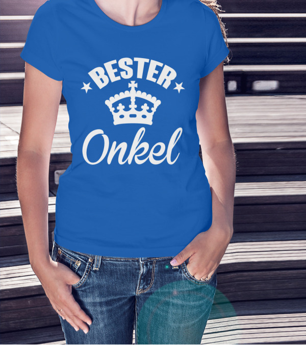 Bester Onkel Der Welt Krone-Star-Blaue Perfektion T-Shirt