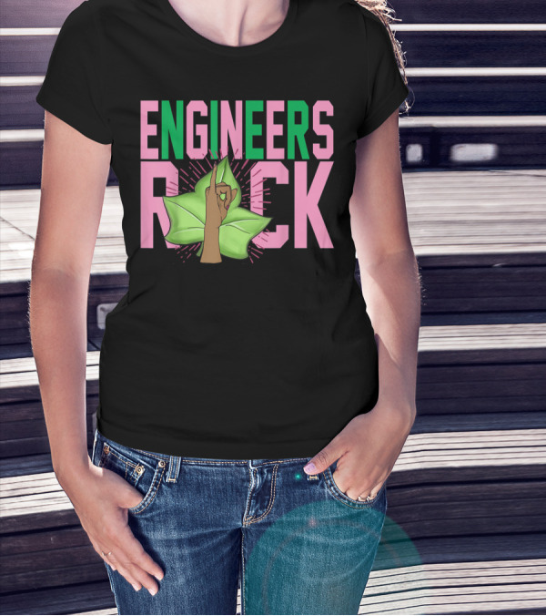 Engineers Rock 1908 Pink And Green Aka Sorority T-Shirt