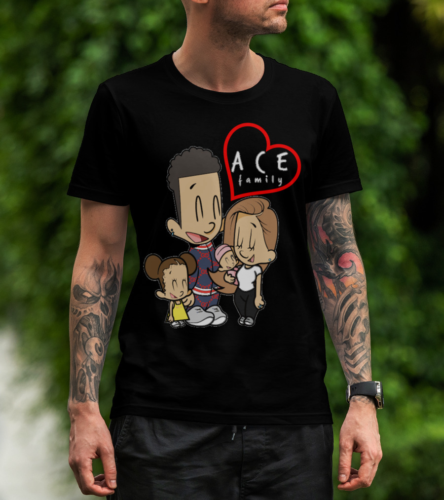 Ace Family Cartoon Heart Merck T-Shirt