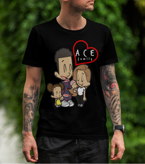 Ace Family Cartoon Heart Merck T-Shirt