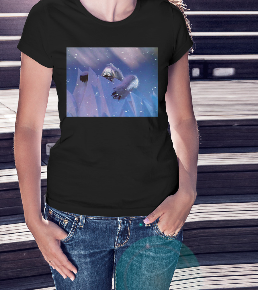 Classic Christmas Special Abominable Snowman Winter Scene Rugged Snowy Mountains T-Shirt