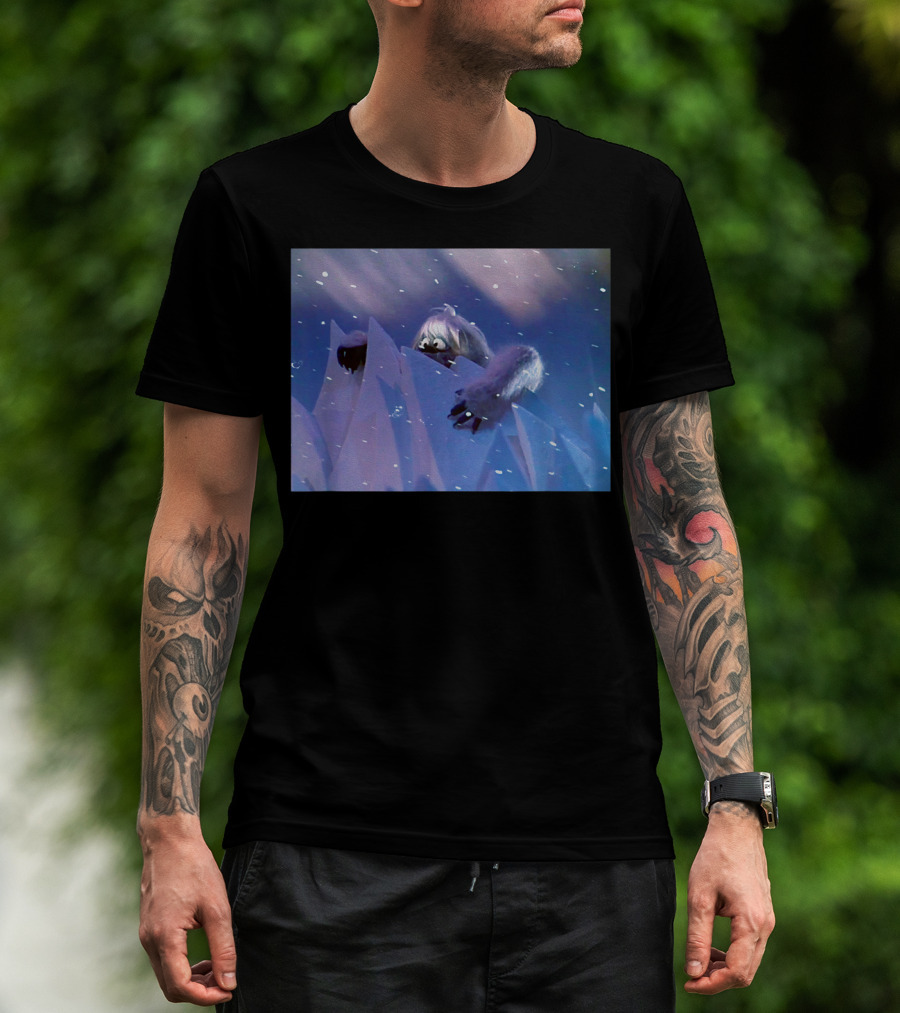 Classic Christmas Special Abominable Snowman Winter Scene Rugged Snowy Mountains T-Shirt