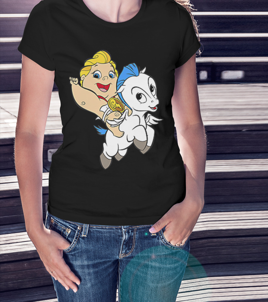 Disney Baby Hercules Riding Pegasus Iconic Image T-Shirt