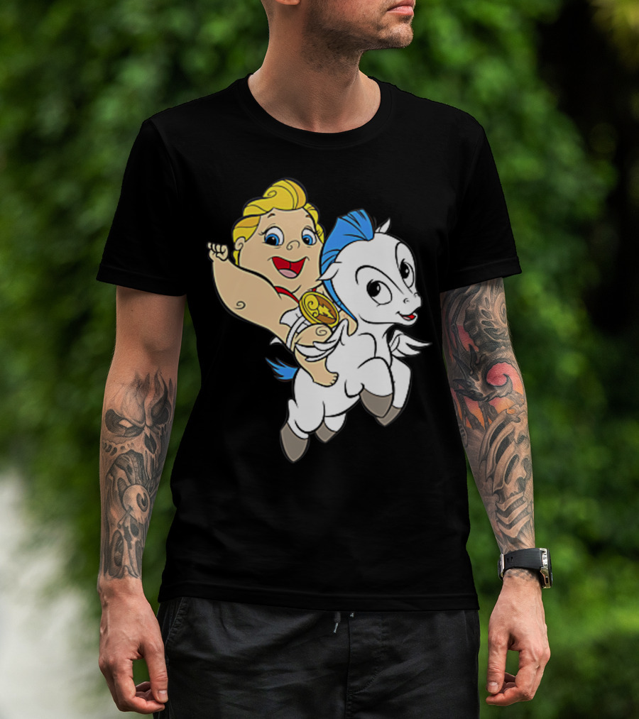Disney Baby Hercules Riding Pegasus Iconic Image T-Shirt