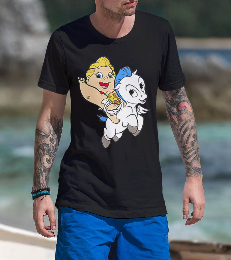 Disney Baby Hercules Riding Pegasus Iconic Image T-Shirt