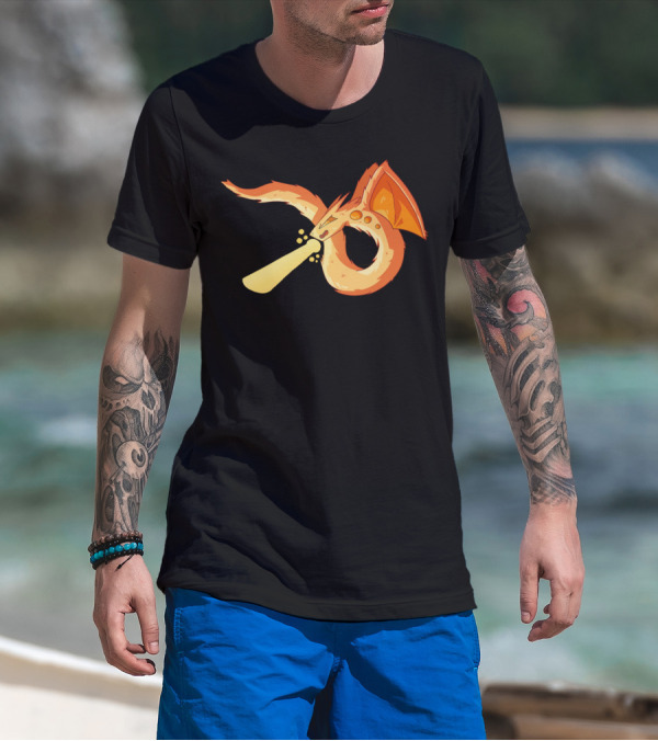 Dragon Flame Fiery Serpent Breathing Light Beam T-Shirt