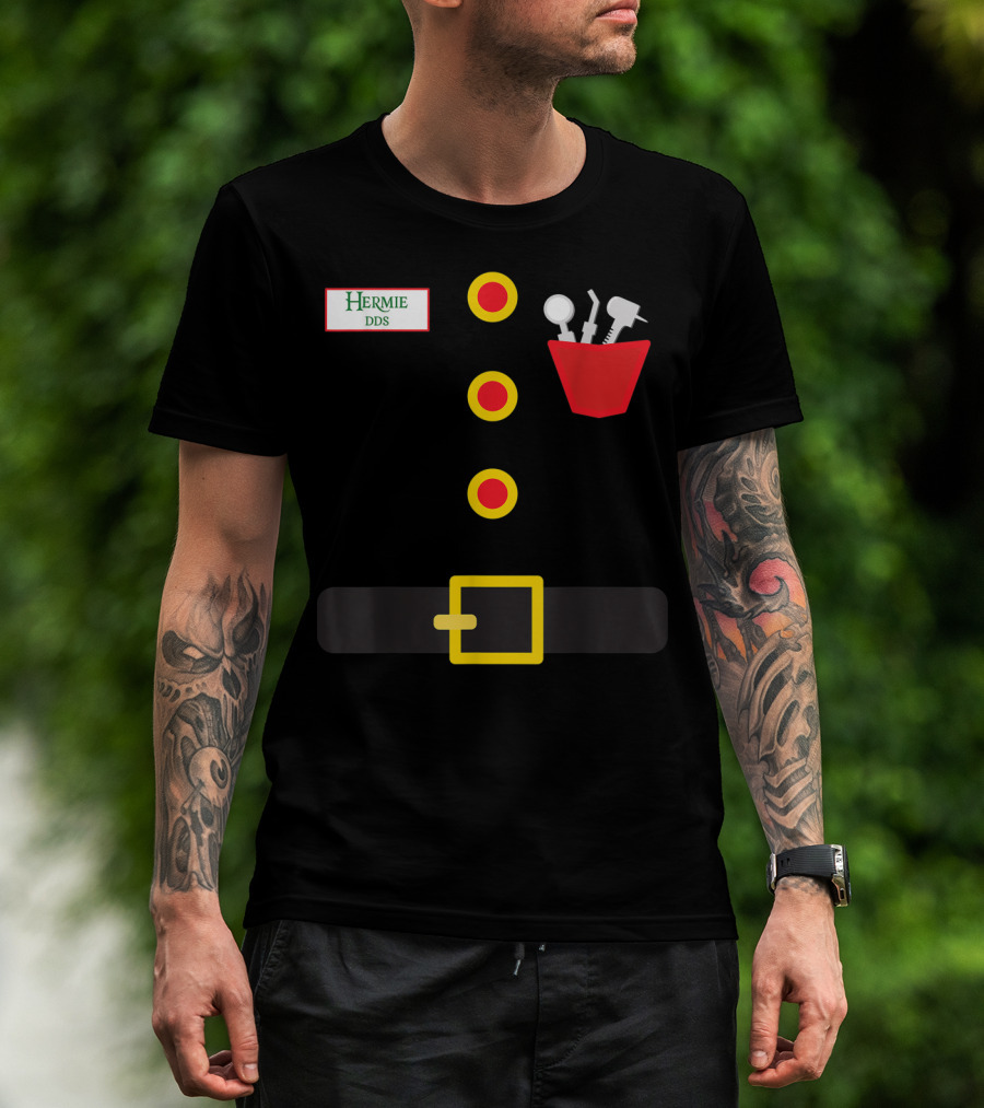 Hermie DDS Elf Costume Dentist Tools Belt T-Shirt