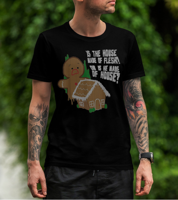 Funny Animation Cute Comics Gingerbread House Paradox T-Shirt