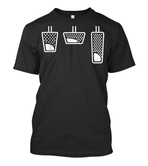 Gas Brake Clutch Pedal JDM Race Car Drifting Icons T-Shirt