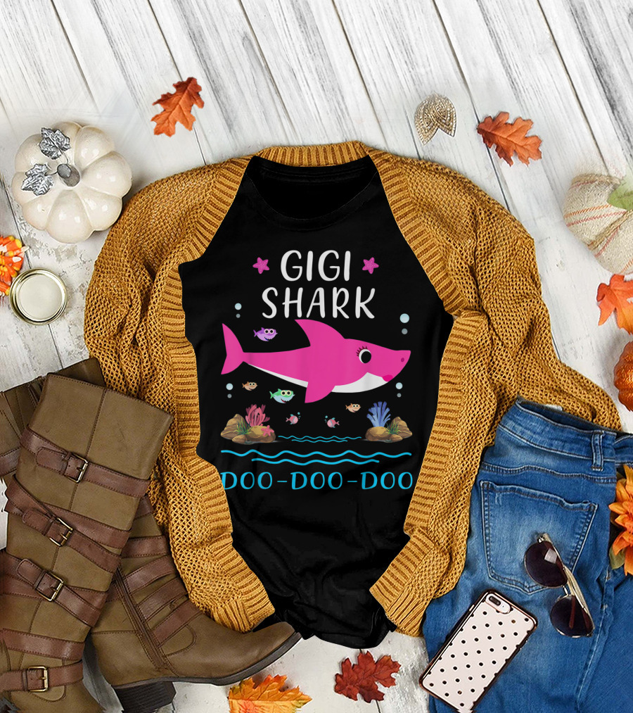 Gigi Shark Doo Doo Doo Family Matching Shark T-Shirt