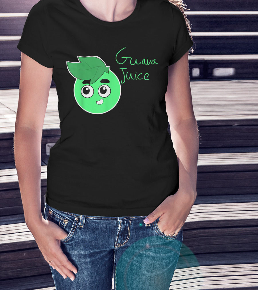 Guava Juice Green Cute Cartoon Face Youth T-Shirt