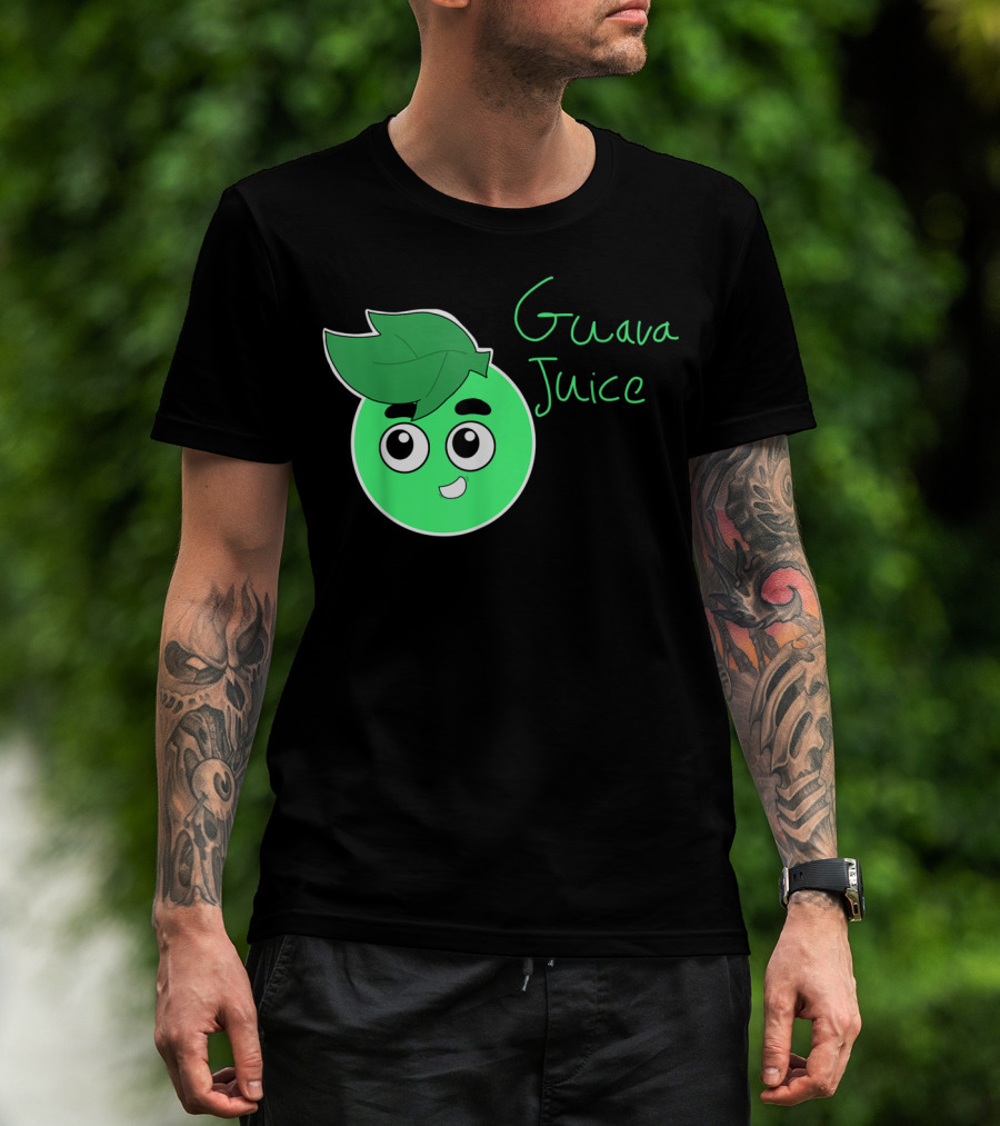 Guava Juice Green Cute Cartoon Face Youth T-Shirt