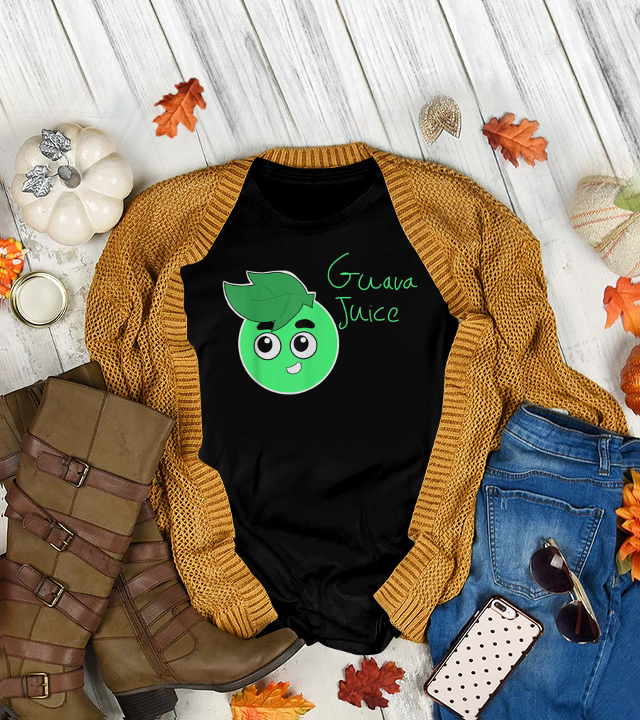 Guava Juice Green Cute Cartoon Face Youth T-Shirt