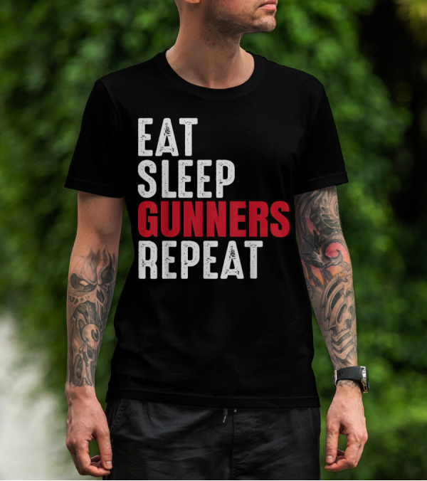 Eat Sleep Gunners Repeat T-Shirt