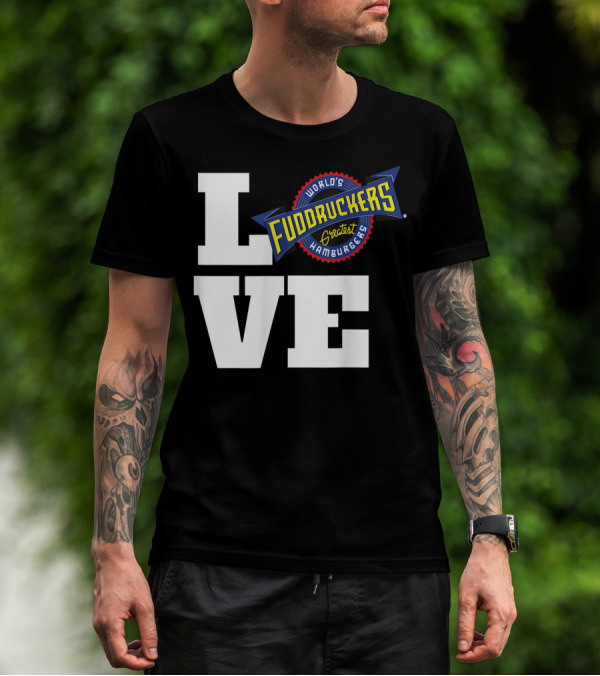 LOVE World's Greatest Hamburgers Fuddruckers T-Shirt