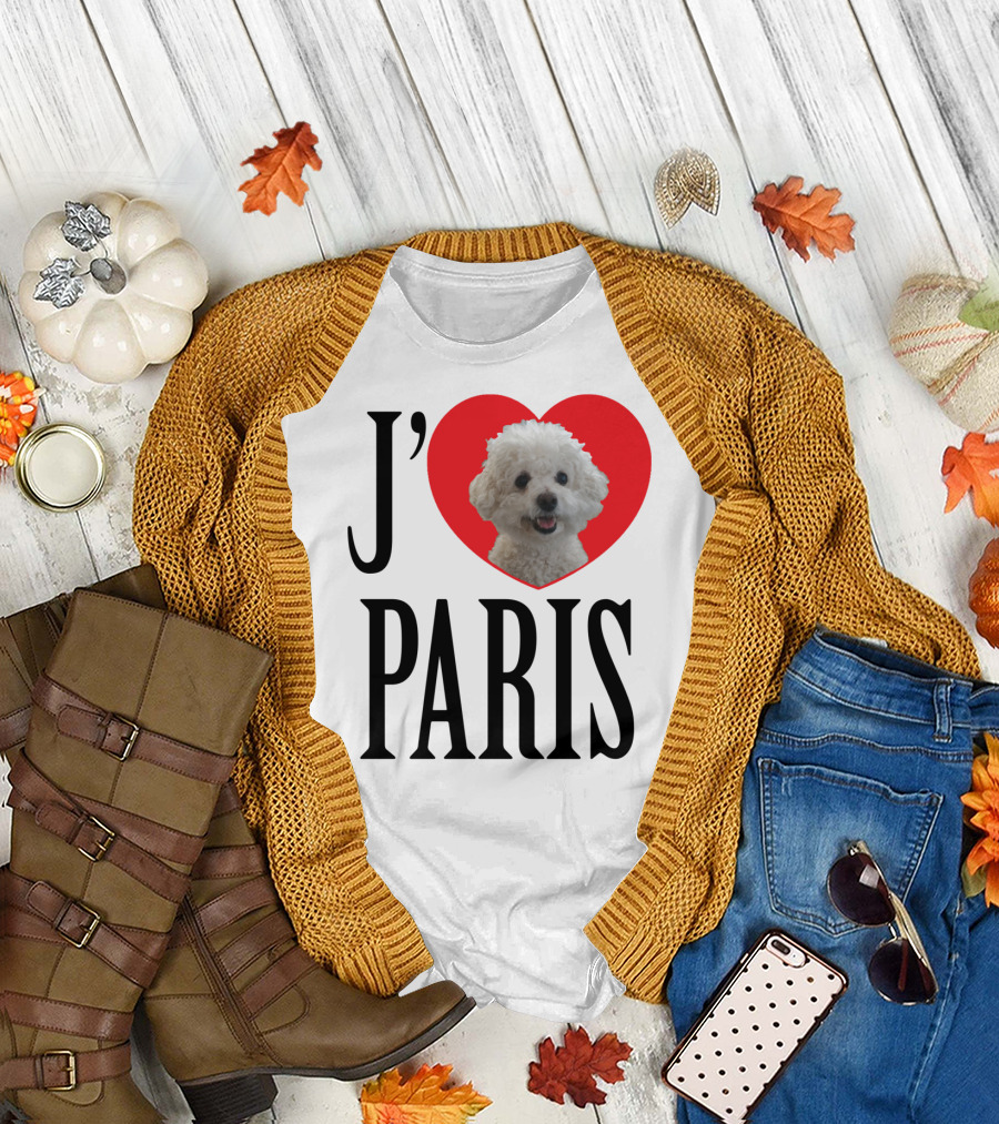 J'aime Paris Bichon Frise Heart T-Shirt