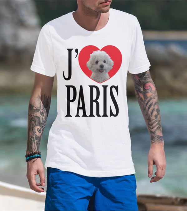 J'aime Paris Bichon Frise Heart T-Shirt