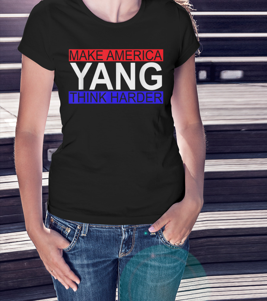Make America Yang Think Harder Andrew Yang Math T-Shirt