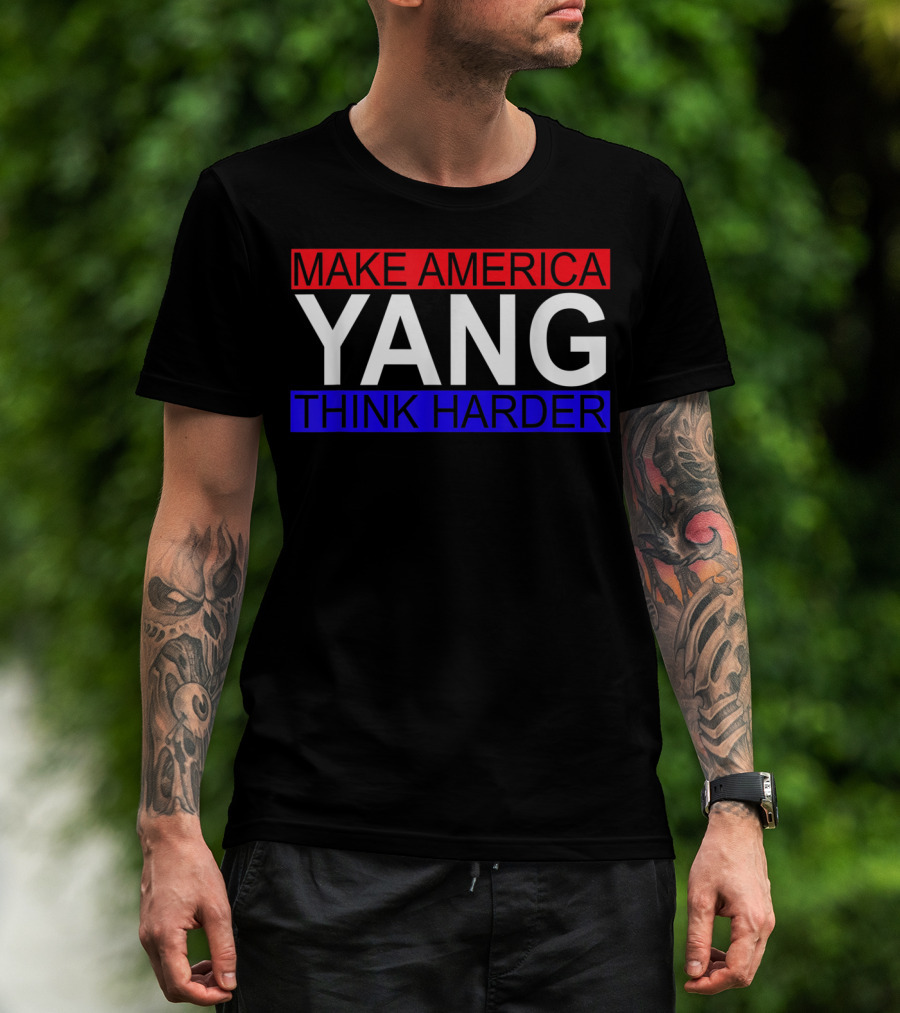 Make America Yang Think Harder Andrew Yang Math T-Shirt