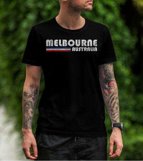 Melbourne Australia Vintage Travel T-Shirt