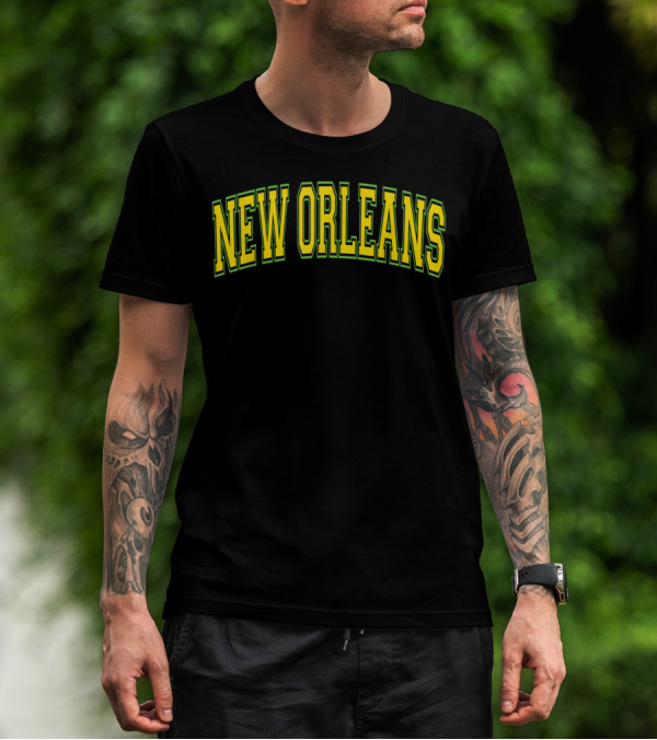 New Orleans Varsity Arch Mardi Gras Colors T-Shirt