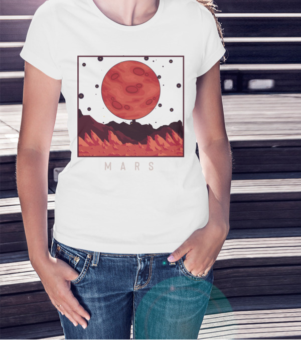 Mars Planet Outer Space Galaxy Astronomy Fan T-Shirt