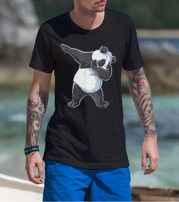 Panda Costume Dabbing Panda Dabbing Dance Pose T-Shirt