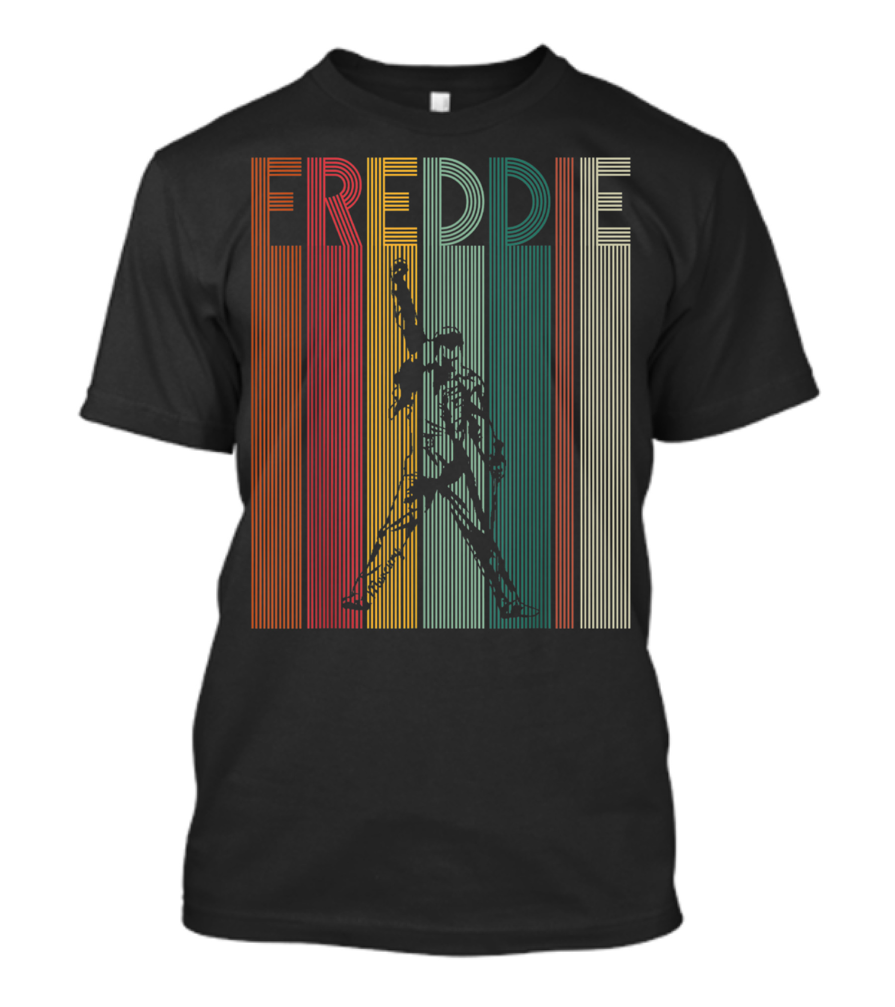Freddie Mercury Retro Distressed Vintage Line T-Shirt