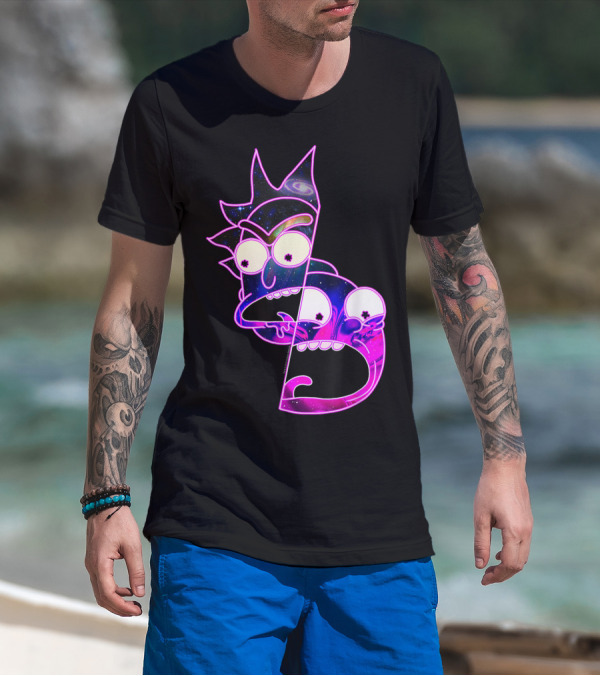 Trippy Galactic Rick And Morty Space Fusion T-Shirt