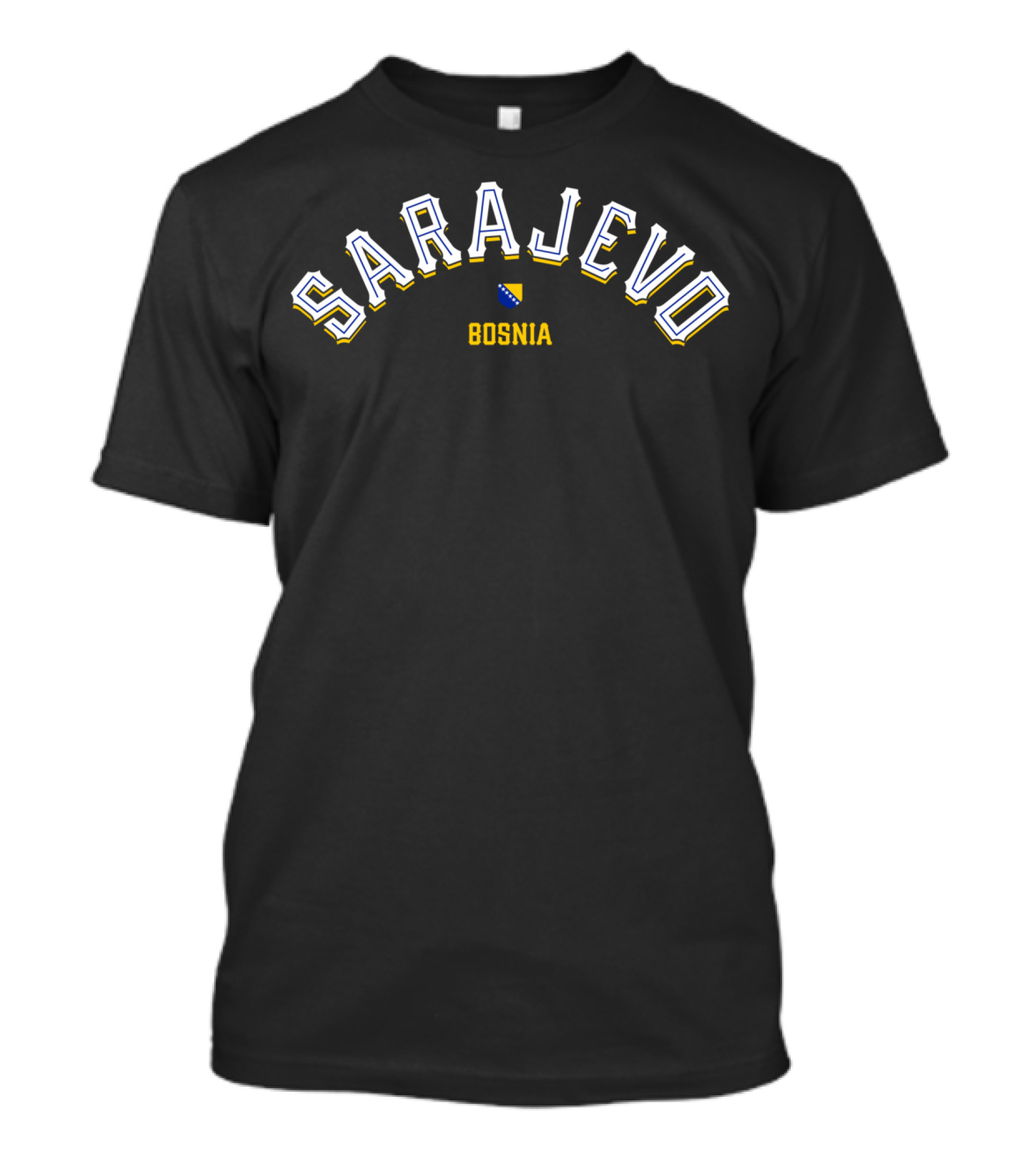 Sarajevo Bosnia Flag Athletic T-Shirt
