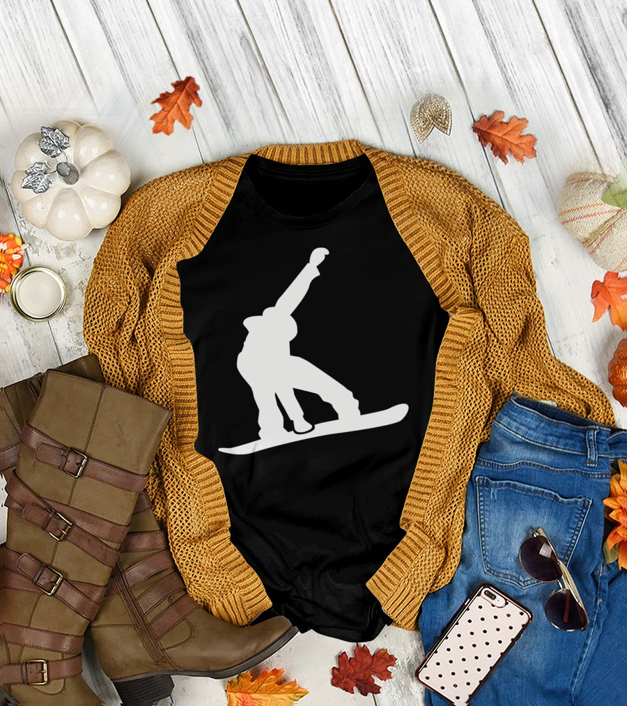 Snowboarder Snowboarding Silhouette Jumper T-Shirt