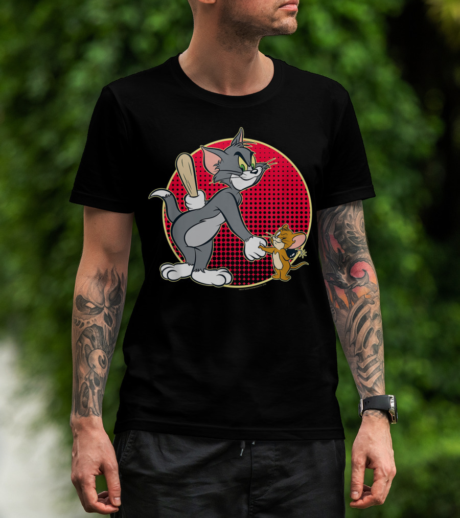 Tom And Jerry Classic Cartoon Characters Playful Moment T-Shirt