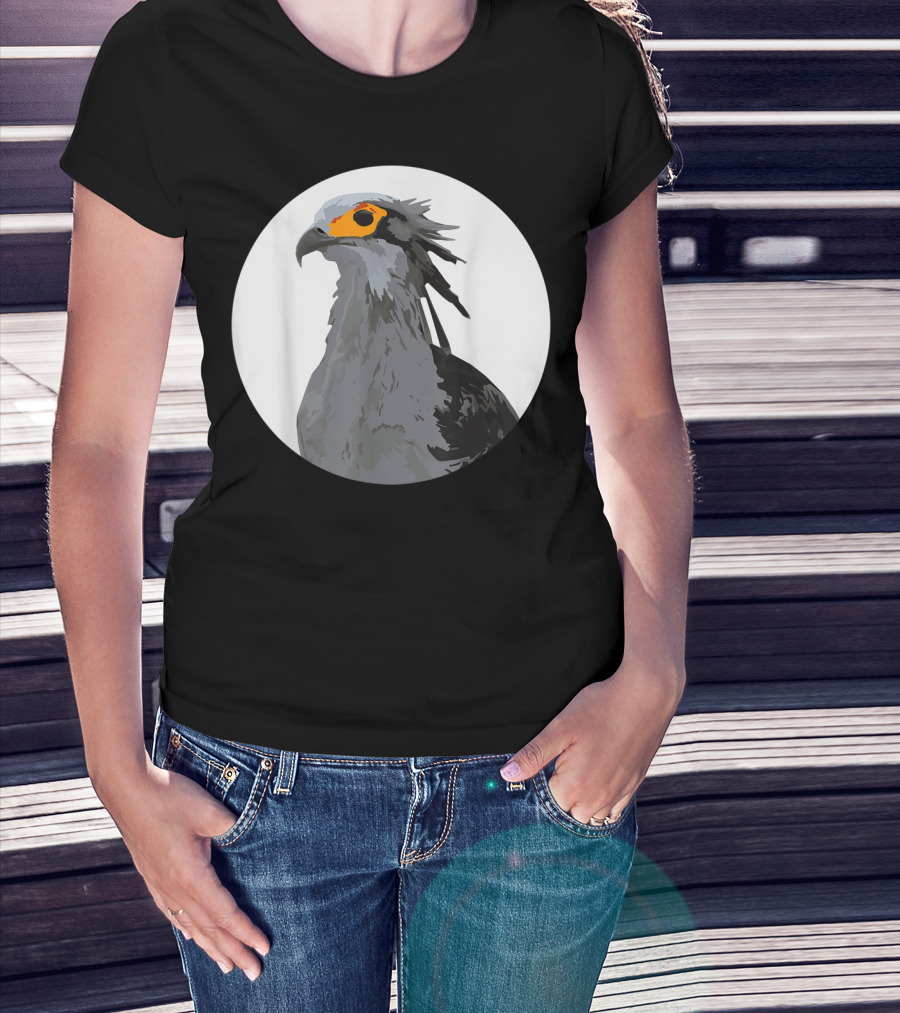 African Secretary Bird Sagittarius Circle T-Shirt