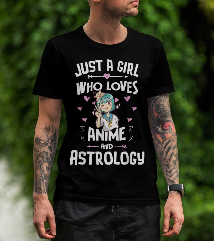 Just A Girl Who Loves Anime And Astrology T-Shirt
