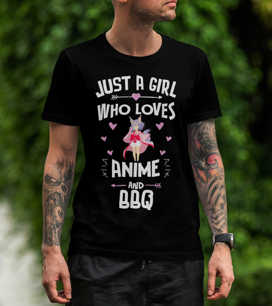 Just A Girl Who Loves Anime And BBQ T-Shirt