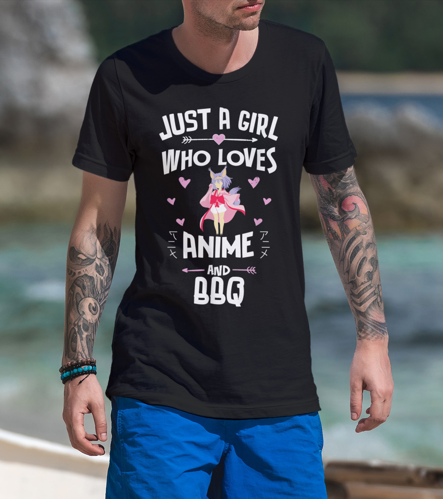 Just A Girl Who Loves Anime And BBQ T-Shirt