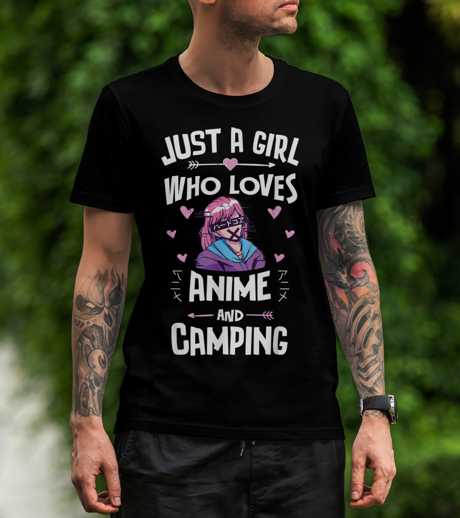 Just A Girl Who Loves Anime And Camping T-Shirt