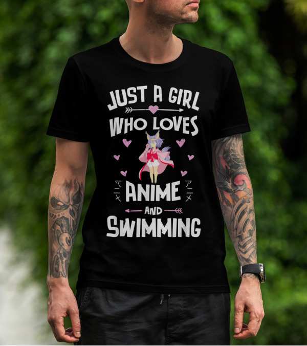 Just A Girl Who Loves Anime And Swimming T-Shirt
