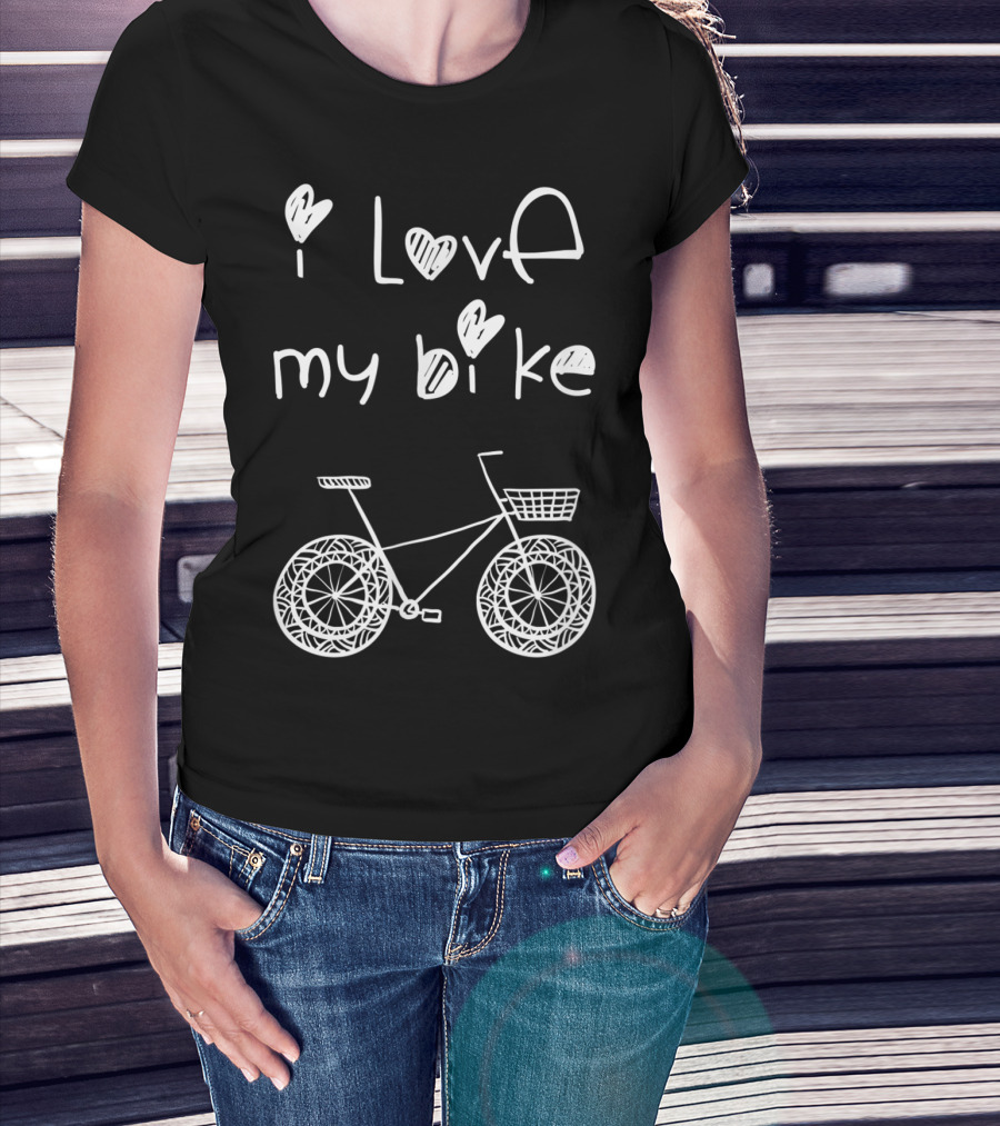 I Love My Bike Vintage Bicycle Biking T-Shirt