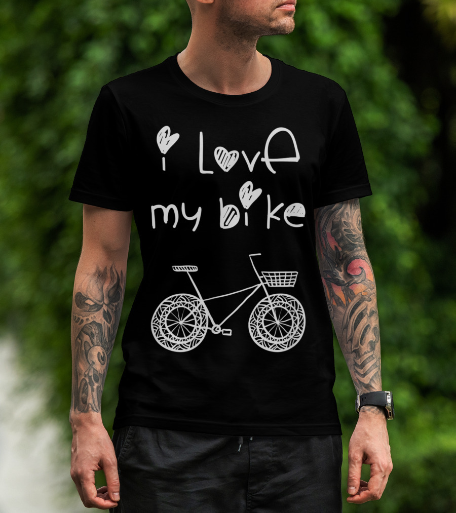 I Love My Bike Vintage Bicycle Biking T-Shirt