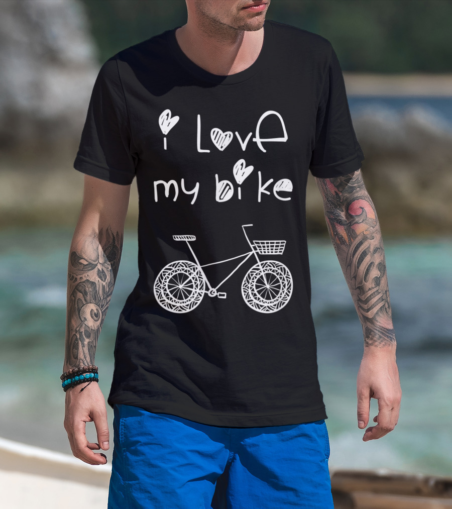 I Love My Bike Vintage Bicycle Biking T-Shirt