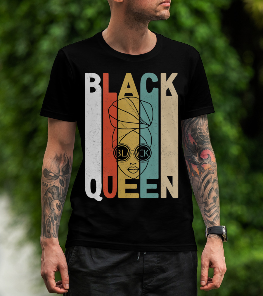 BLACK QUEEN Afro Headwrap Sunglasses T-Shirt