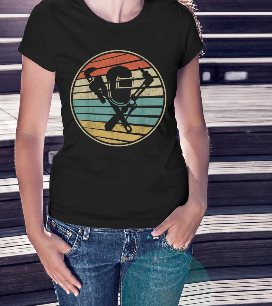 Cool Vintage Welding Helmet Wrench Torch Retro 70S 80S T-Shirt