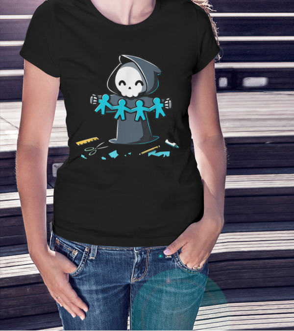 Craftiness Death Grim Crafting Paper Chain T-Shirt