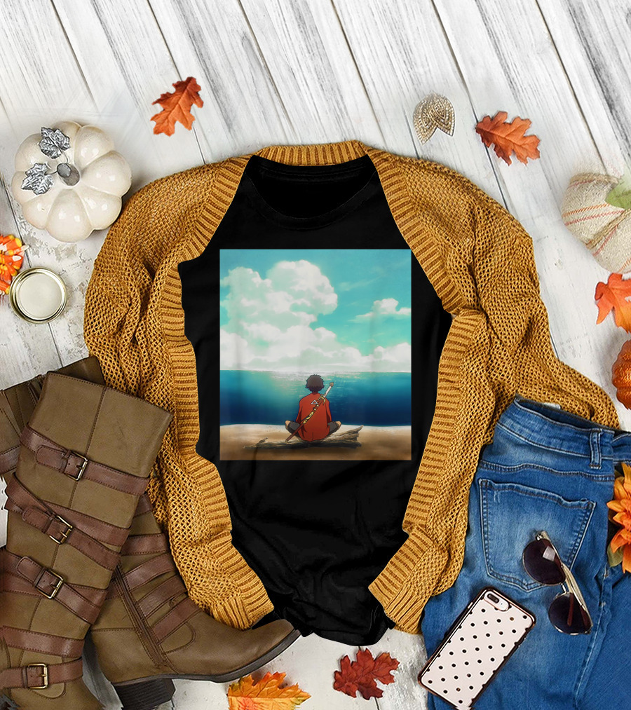 Samurai Champloo Reflective Ocean Scene T-Shirt