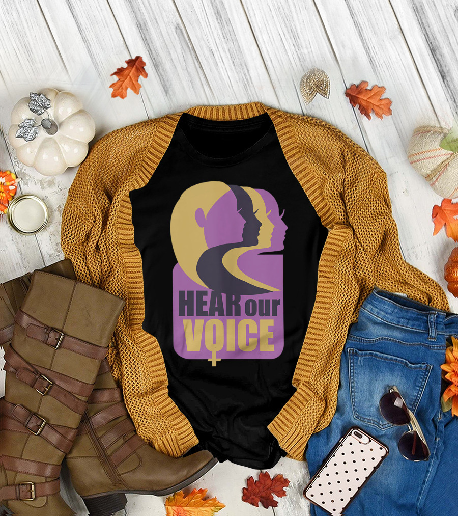 Hear Our Voice Women's Rights Empowerment Pro Symbols T-Shirt