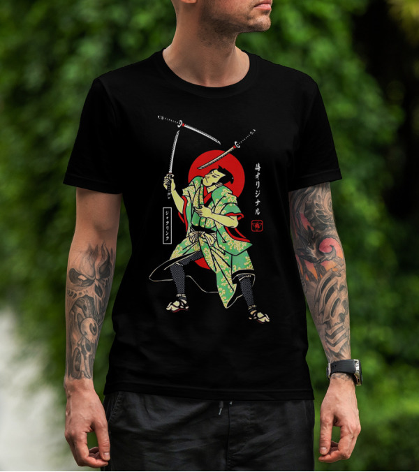 Juggling Samurai Original Japanese Warrior T-Shirt